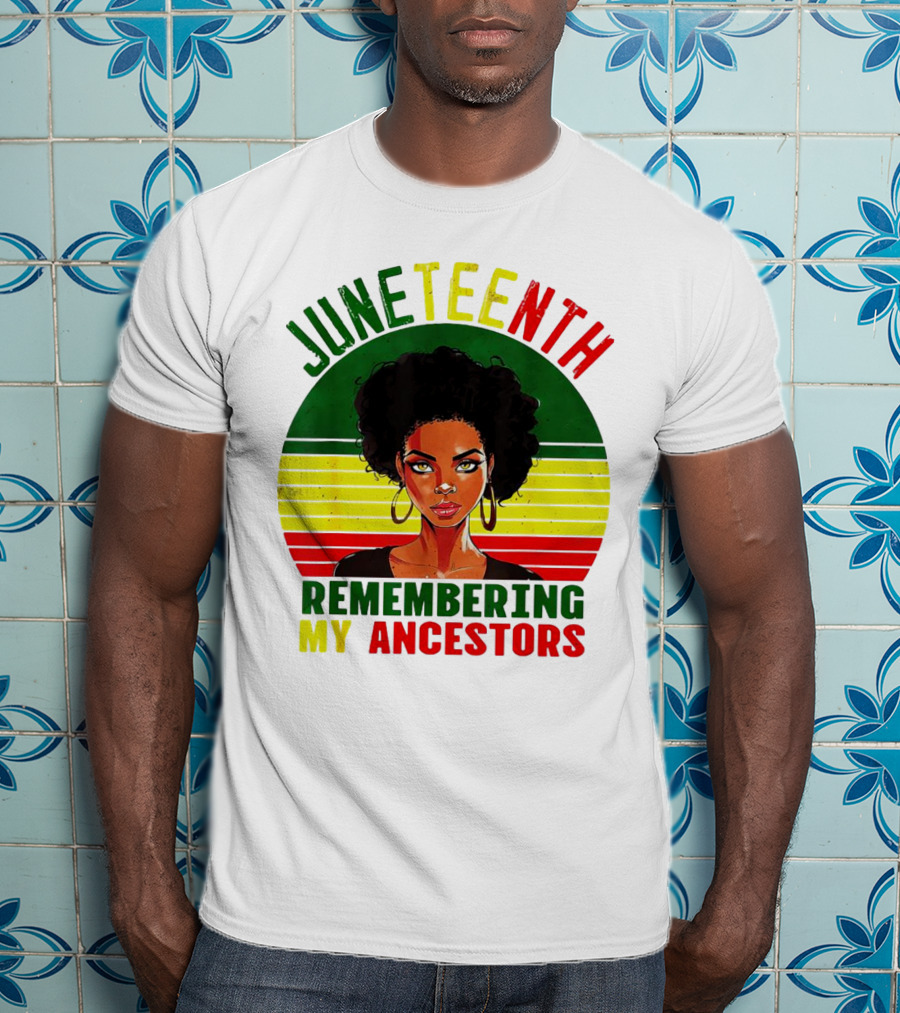 Juneteenth Remembering My Ancestors Black Women Loc'd Hair T-Shirt