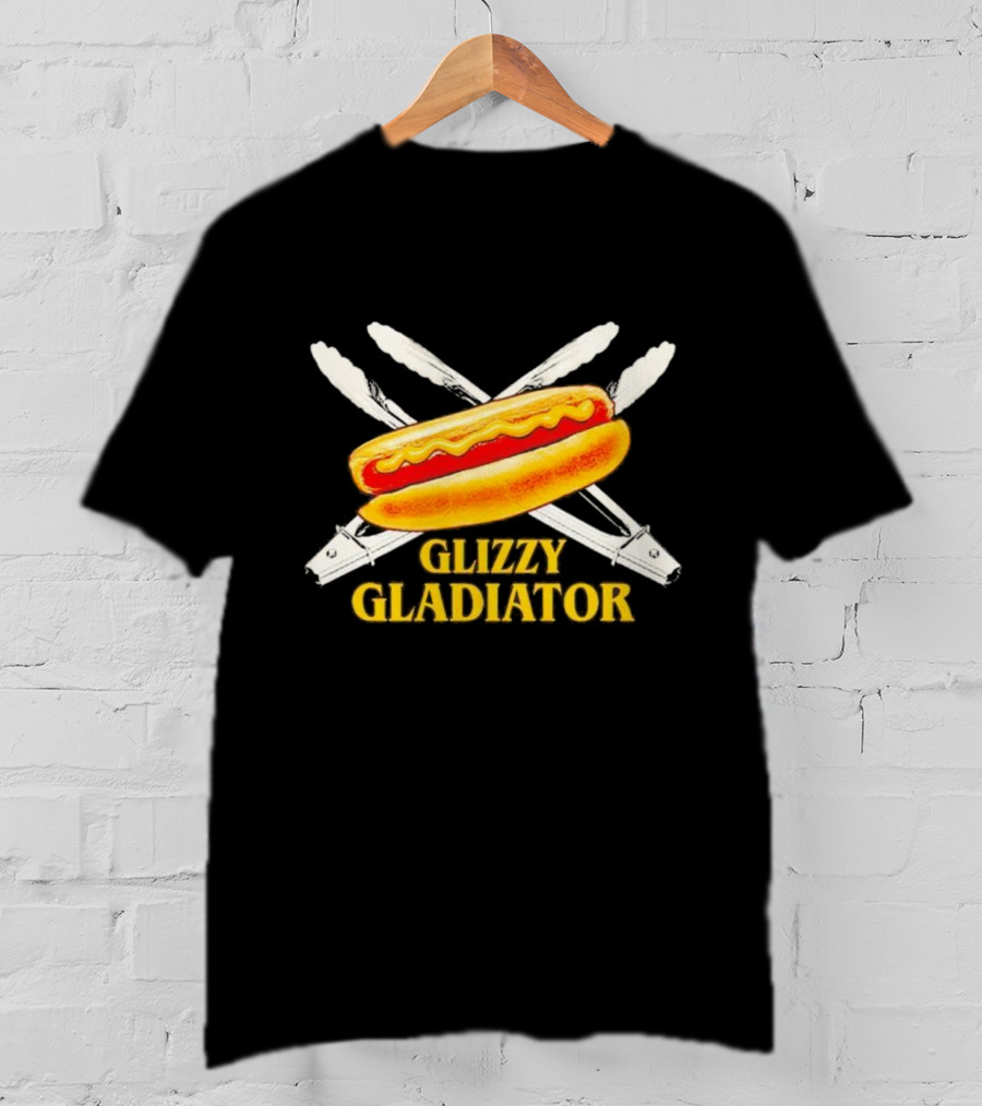 Glizzy Gladiator Hot Dog And Grill Tongs Crossed T-Shirt