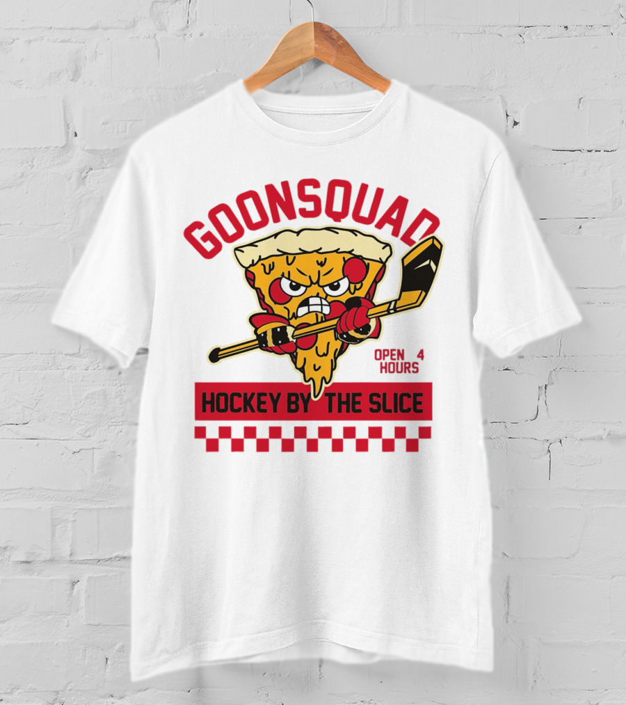 Goonsquad Hockey By The Slice Pizza Warrior Open 4 Hours T-Shirt