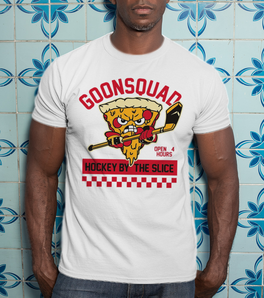 Goonsquad Hockey By The Slice Pizza Warrior Open 4 Hours T-Shirt