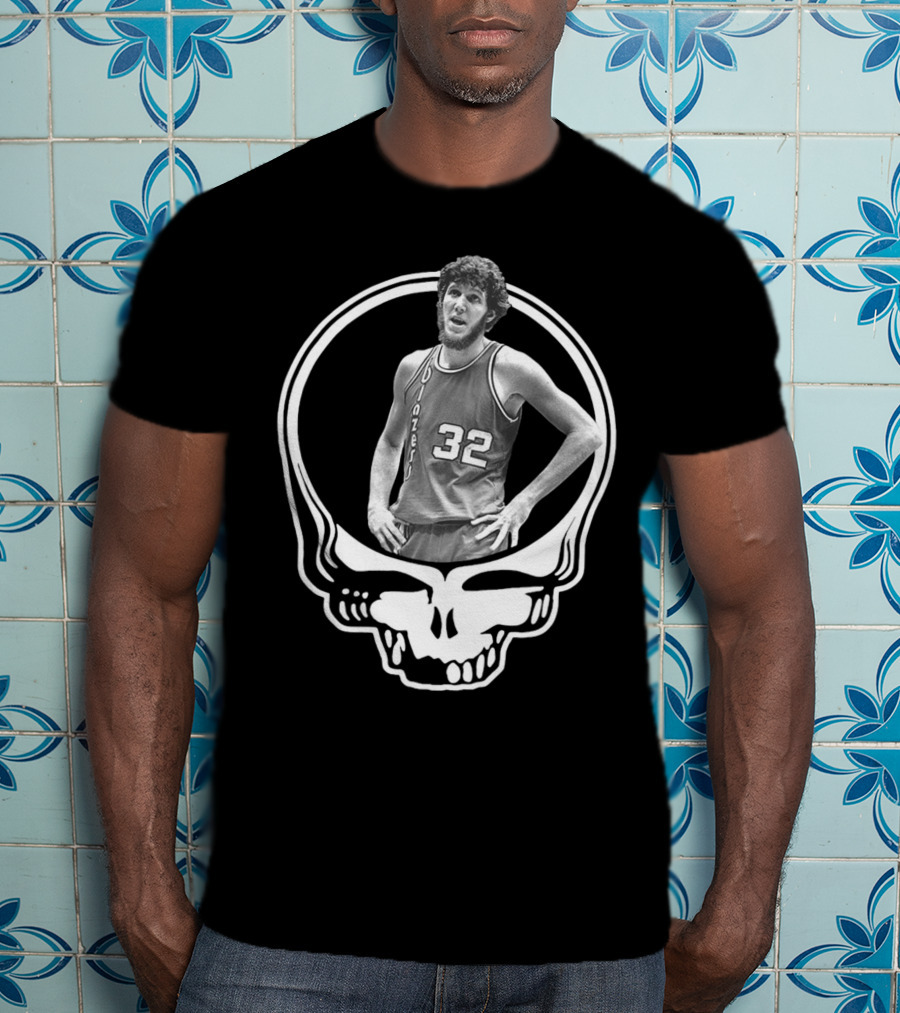 Grateful Dead Portland Trail Blazers Bill Walton Skull 32 T-Shirt
