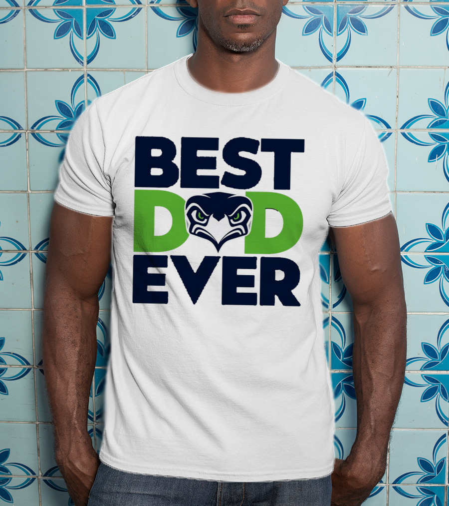 Best Dad Ever Seattle Seahawks Logo NFL T-Shirt