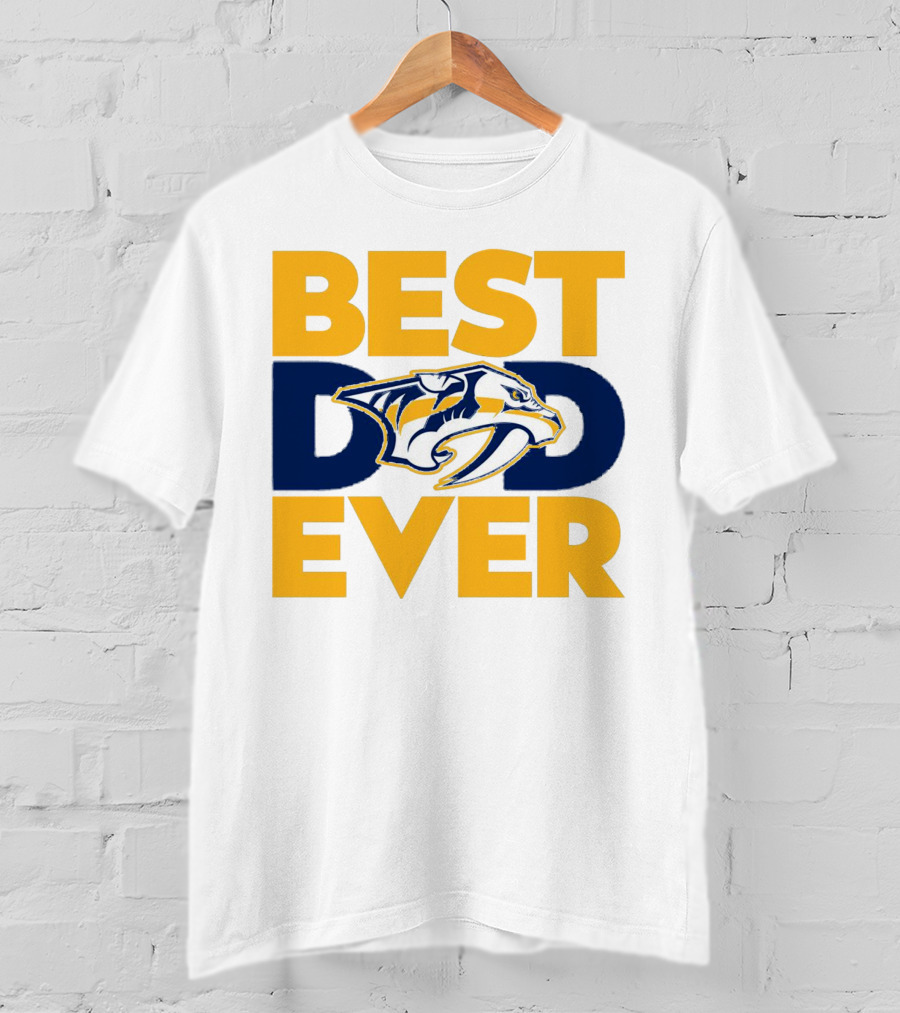 Best Dad Ever Nashville Predators NHL Fan T-Shirt