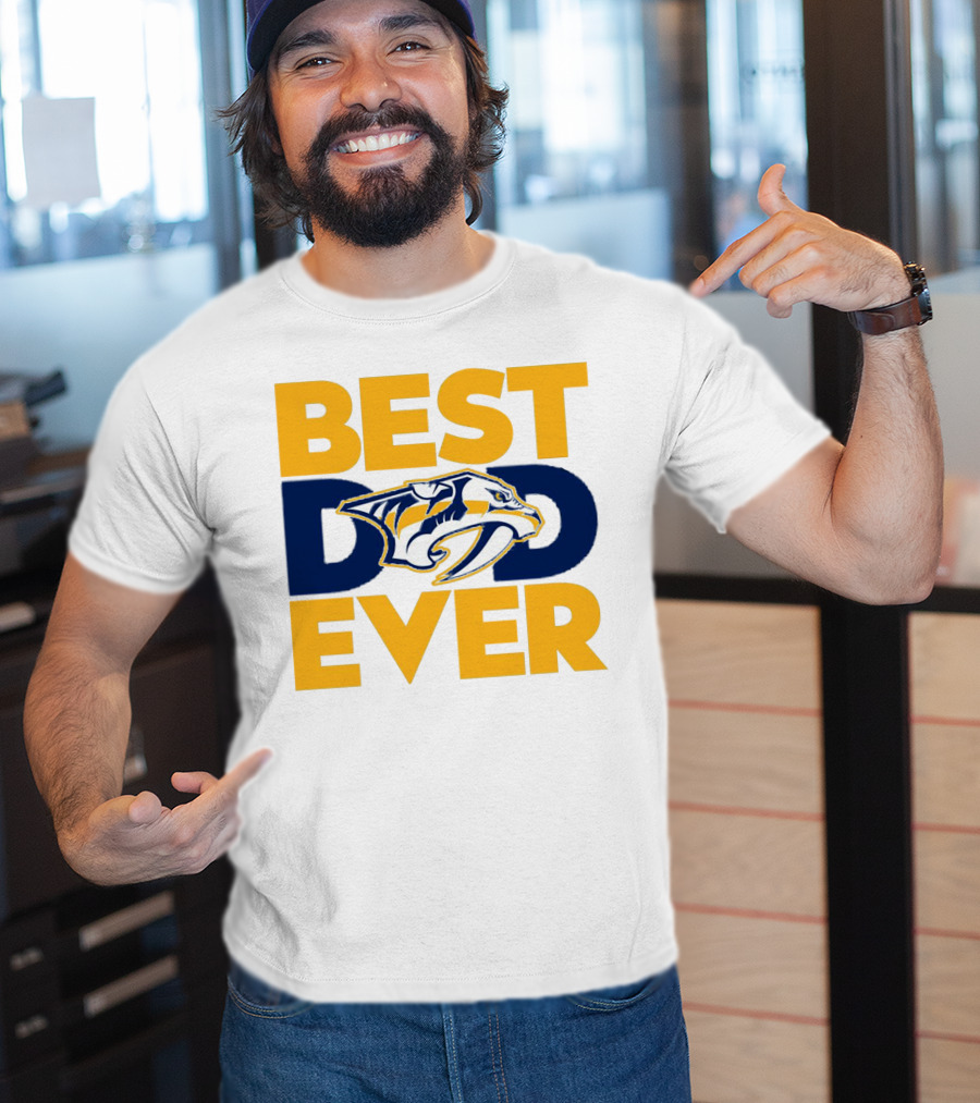 Best Dad Ever Nashville Predators NHL Fan T-Shirt