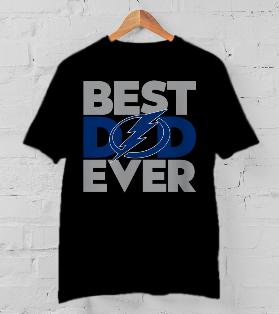 Best Dad Ever NHL Tampa Bay Lightning Bolt T-Shirt