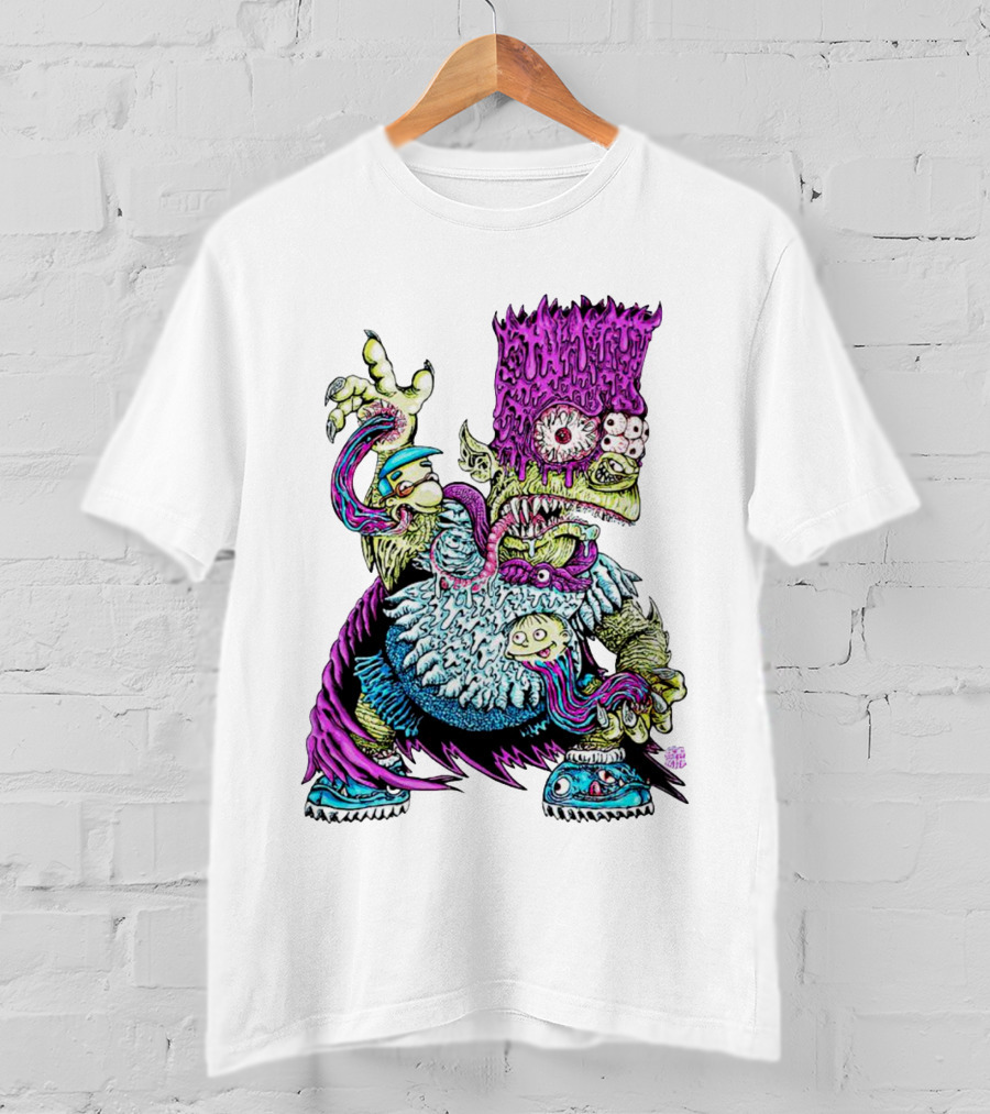 Caped Monster Bart Simpson Surreal T-Shirt