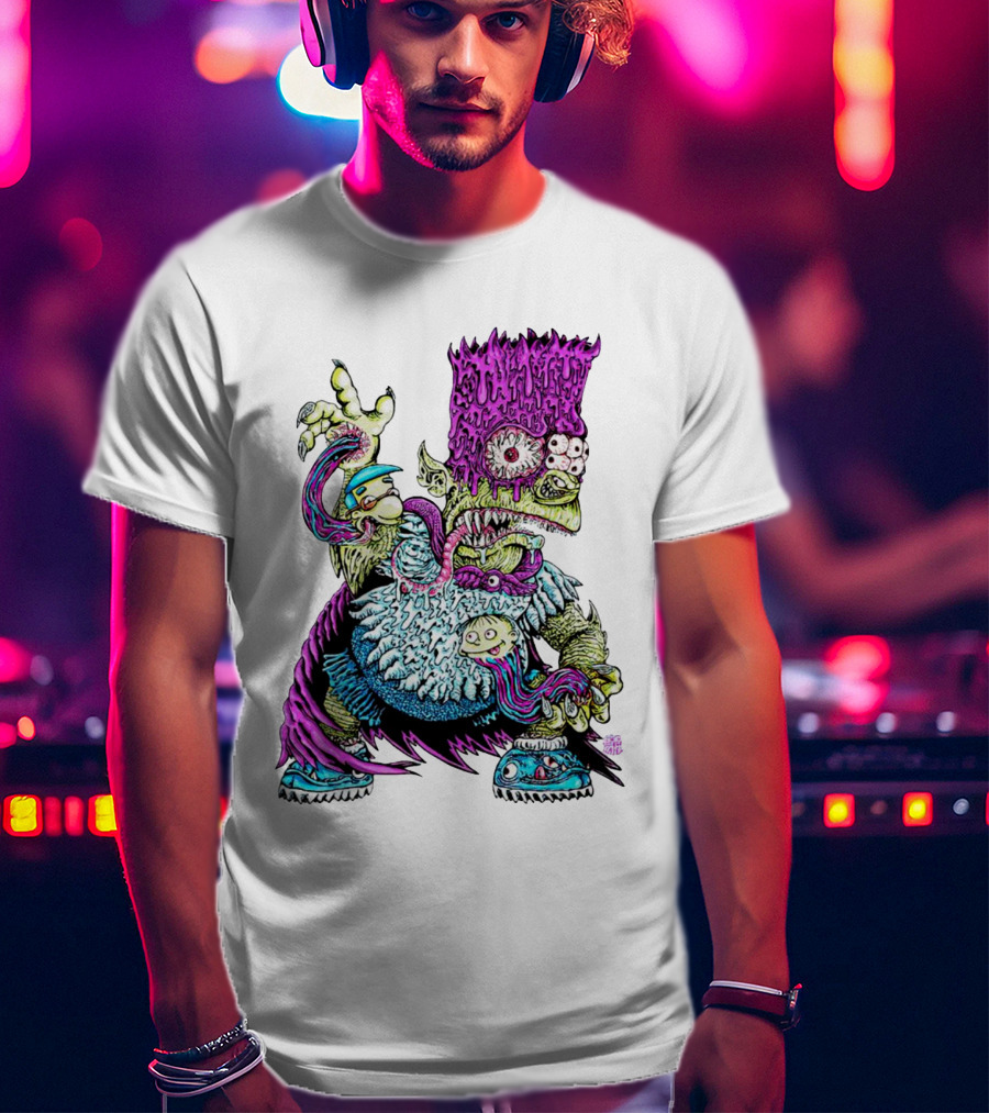 Caped Monster Bart Simpson Surreal T-Shirt