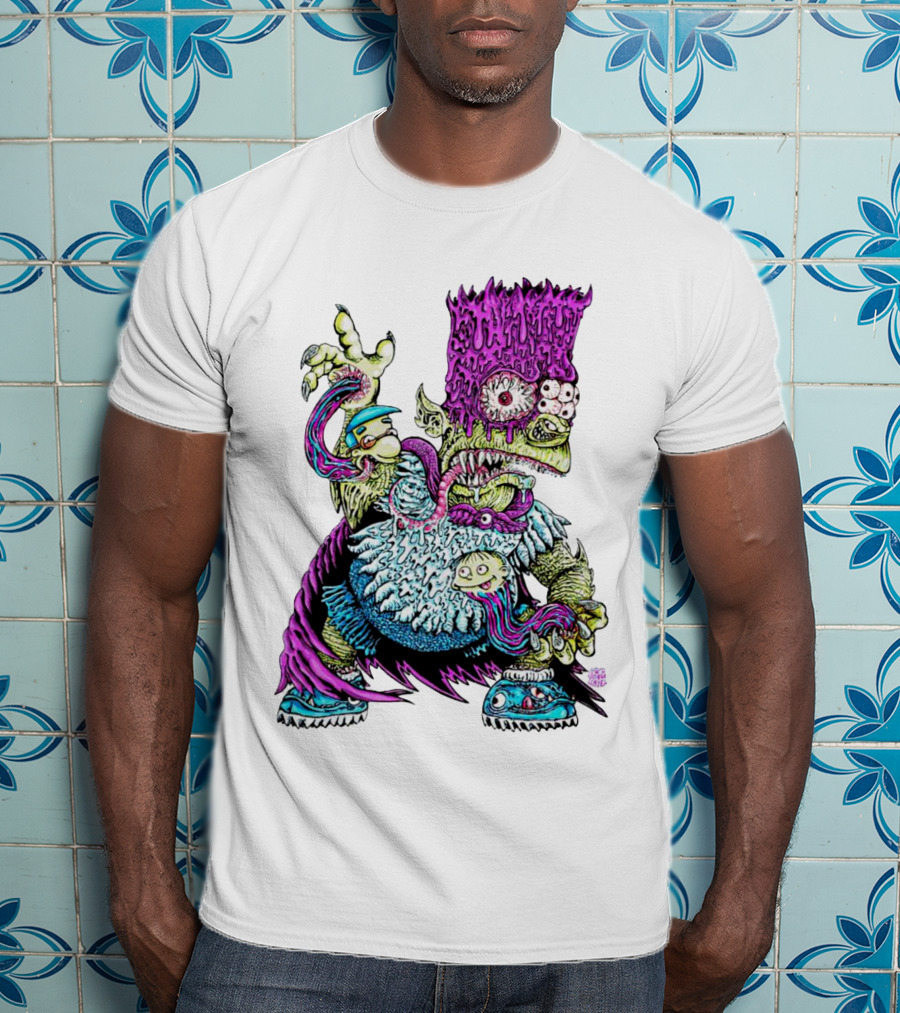 Caped Monster Bart Simpson Surreal T-Shirt