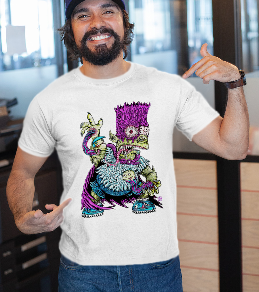 Caped Monster Bart Simpson Surreal T-Shirt
