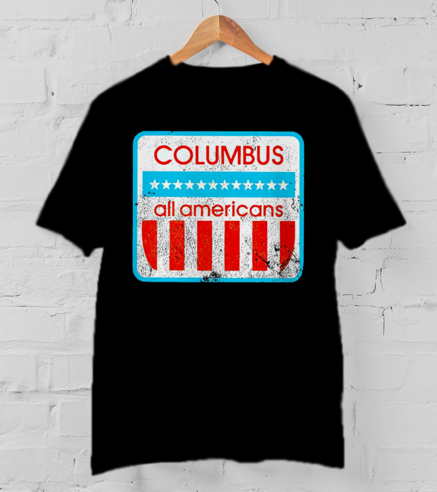 Columbus All Americans Stars And Stripes Softball T-Shirt