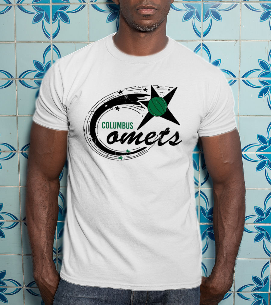 Columbus Comets Basketball Star T-Shirt