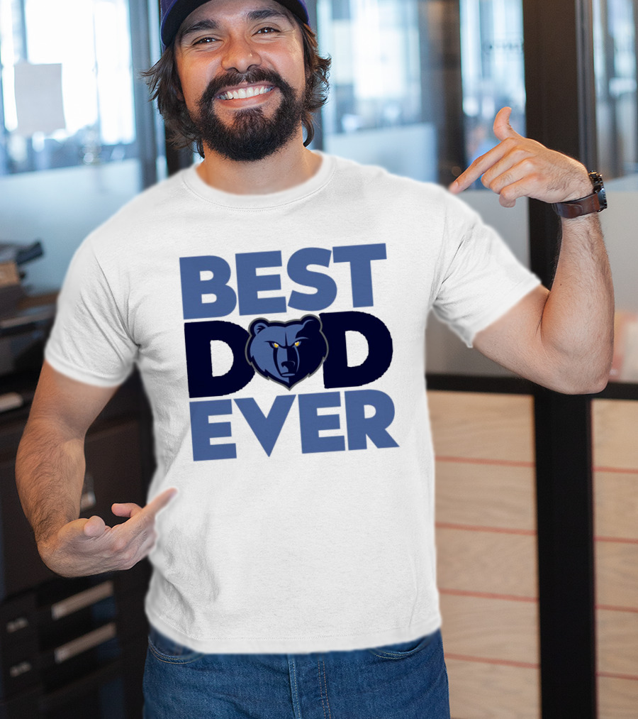 Best Dad Ever NBA Memphis Grizzlies Bear T-Shirt