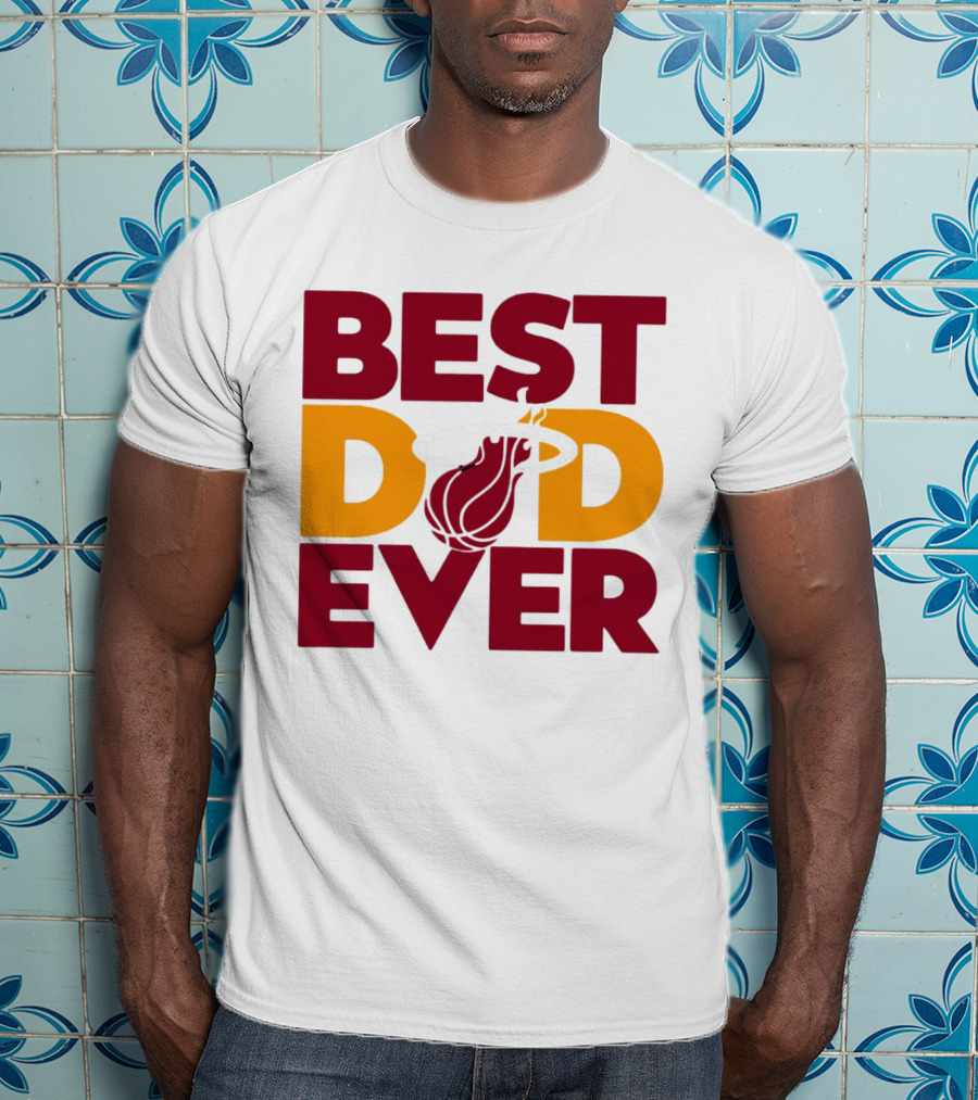 Best Dad Ever NBA Miami Heat Basketball Fan T-Shirt