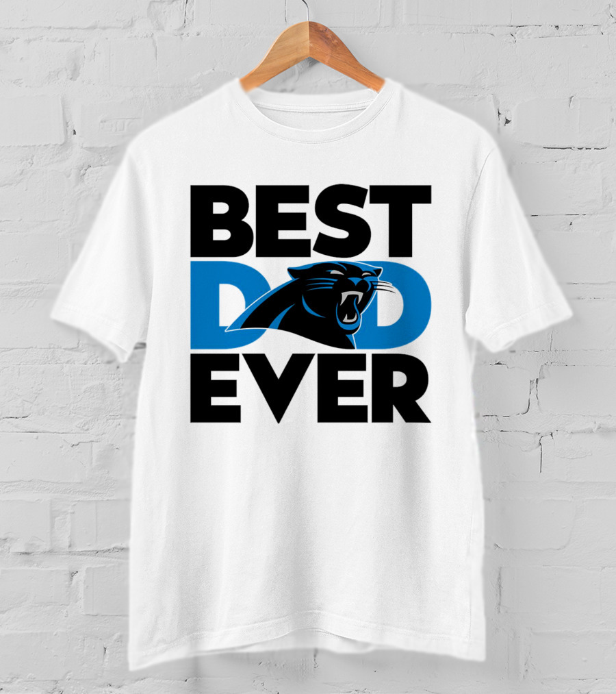 Best Dad Ever Carolina Panthers NFL Fan T-Shirt