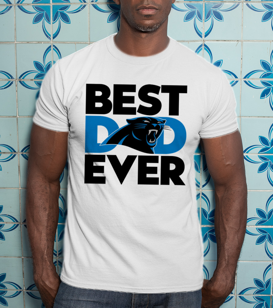 Best Dad Ever Carolina Panthers NFL Fan T-Shirt