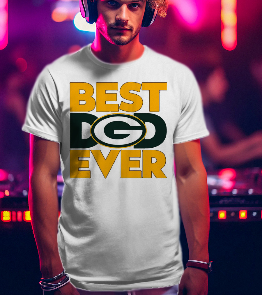 Best Dad Ever Green Bay Packers Logo NFL T-Shirt