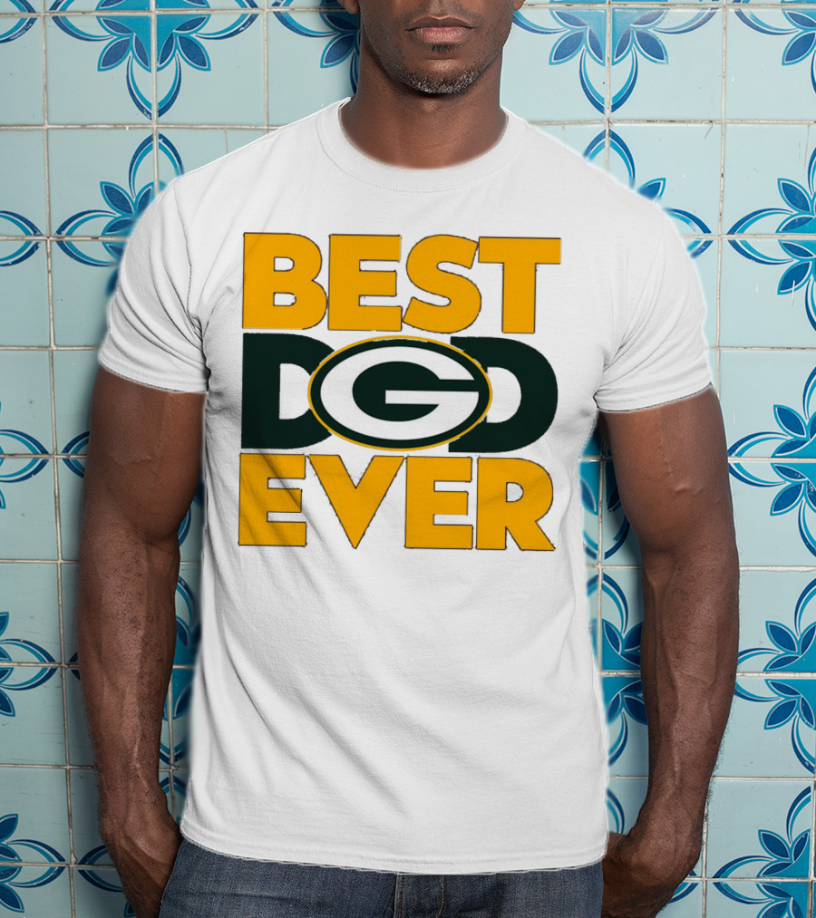 Best Dad Ever Green Bay Packers Logo NFL T-Shirt