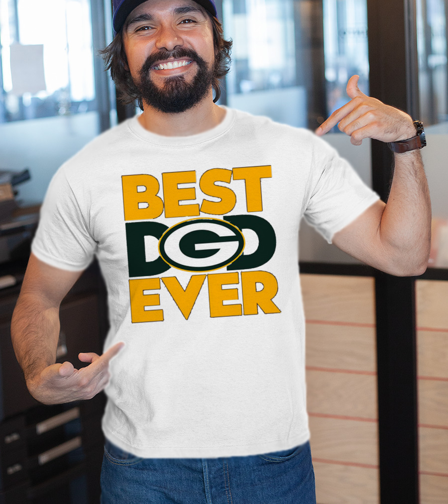 Best Dad Ever Green Bay Packers Logo NFL T-Shirt