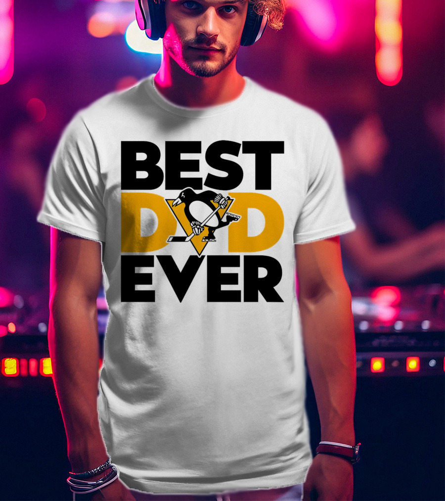 Best Dad Ever NHL Pittsburgh Penguins T-Shirt