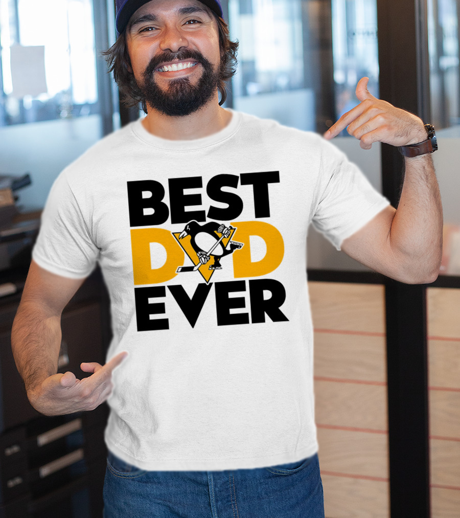 Best Dad Ever NHL Pittsburgh Penguins T-Shirt