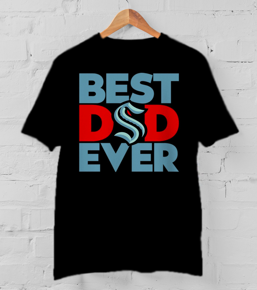 Best Dad Ever Seattle Kraken NHL T-Shirt