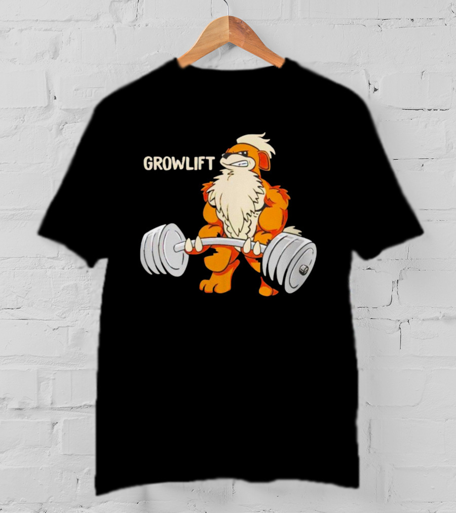 Growlift Lifting Barbell Cartoon Monster T-Shirt