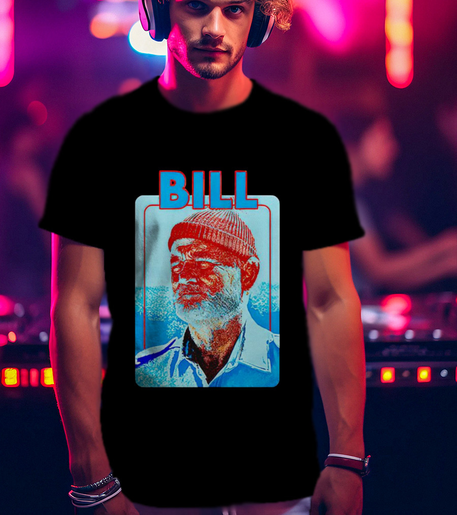 Bill Murray Steve Zissou Blue Red T-Shirt