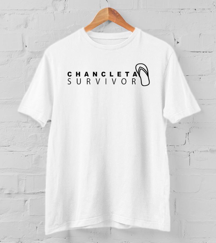 Chancleta Survivor Flip Flop Humor T-Shirt