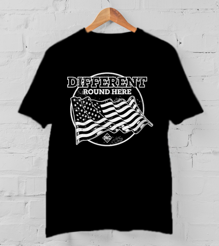 Different Round Here American Flag RG T-Shirt