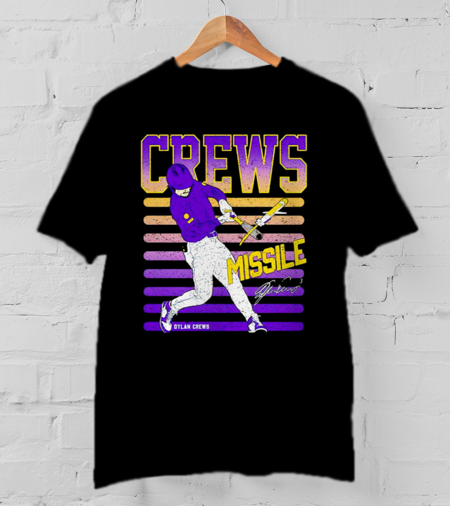 Crews Missile Dylan Crews LSU Tigers Signature T-Shirt