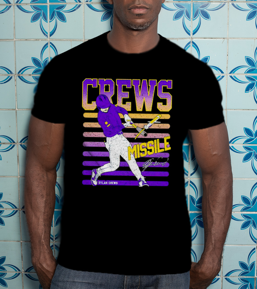 Crews Missile Dylan Crews LSU Tigers Signature T-Shirt