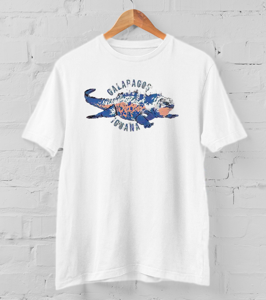 Galapagos Iguana Vintage Style Wildlife T-Shirt