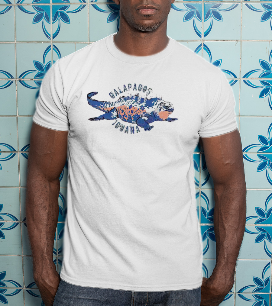 Galapagos Iguana Vintage Style Wildlife T-Shirt