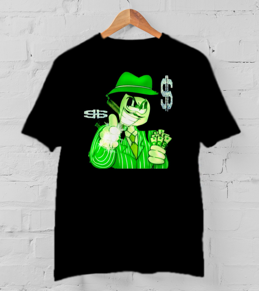 Gangsta Sponge Whang Dollar Suit Fedora Money T-Shirt