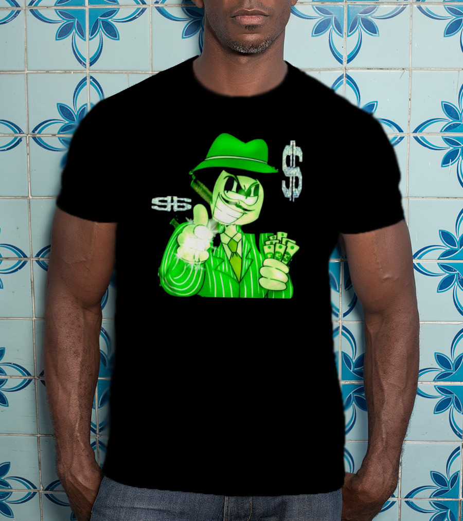 Gangsta Sponge Whang Dollar Suit Fedora Money T-Shirt