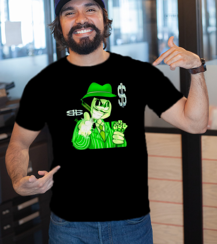 Gangsta Sponge Whang Dollar Suit Fedora Money T-Shirt