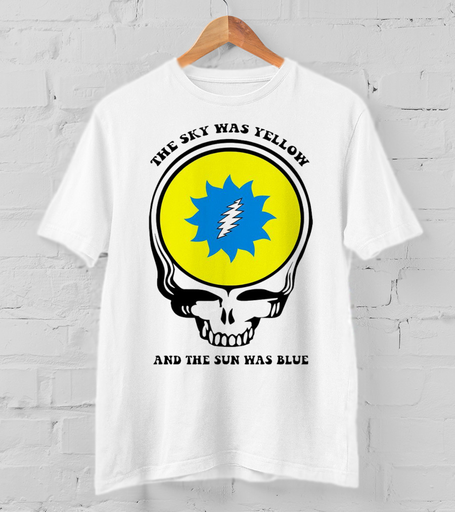 Grateful Dead Skull With Yellow Sky And Blue Sun Iconic T-Shirt