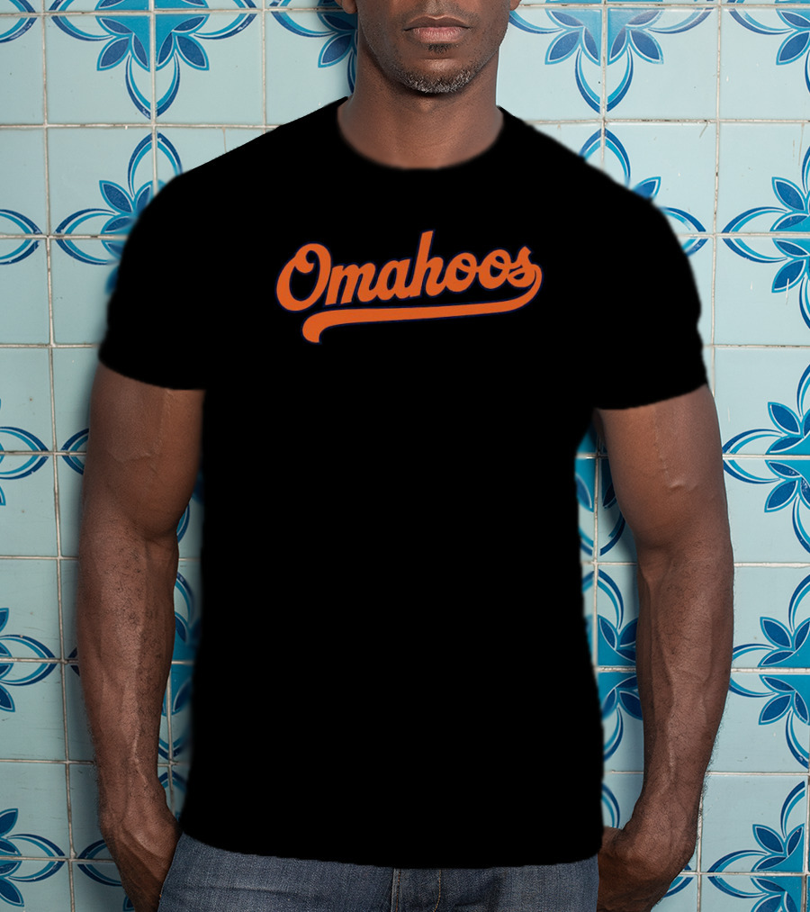 Omahoos Virginia Cavaliers Baseball Theme Arching Script T-Shirt