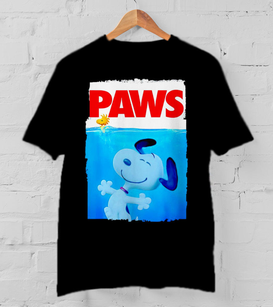 Paws Snoopy And Woodstock Szurkulet T-Shirt
