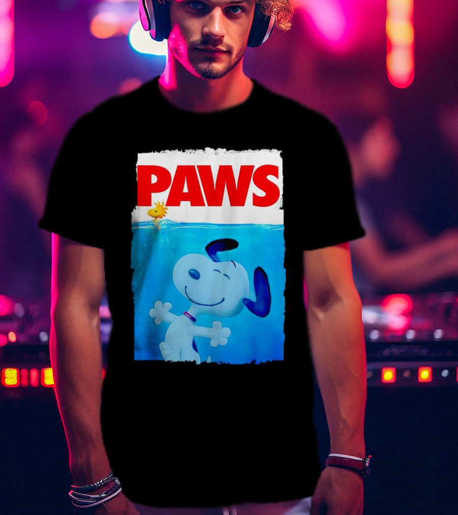 Paws Snoopy And Woodstock Szurkulet T-Shirt