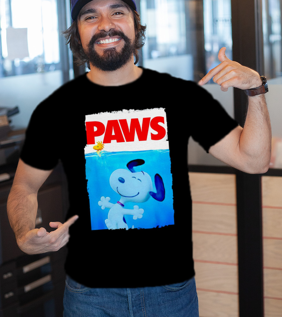 Paws Snoopy And Woodstock Szurkulet T-Shirt