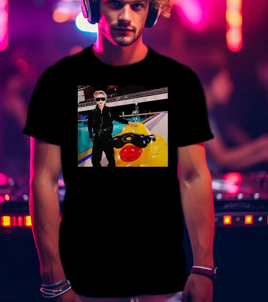 Stray Kids Felix By Pool With Giant Sunglasses Duck T-Shirt