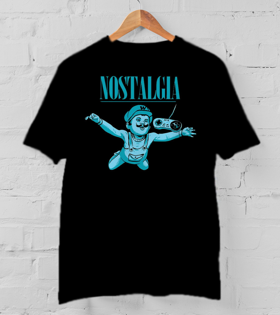 Nostalgia: Wario X Nirvana’s Nevermind Nineties Game Controller Classic T-Shirt