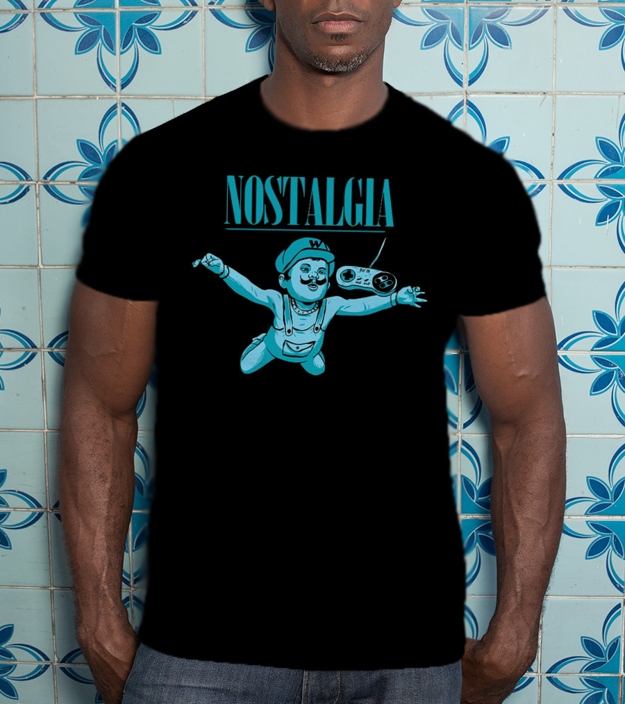 Nostalgia: Wario X Nirvana’s Nevermind Nineties Game Controller Classic T-Shirt