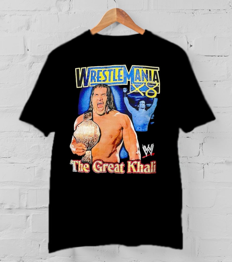 WrestleMania X8 The Great Khali WWE Champion Iconic T-Shirt