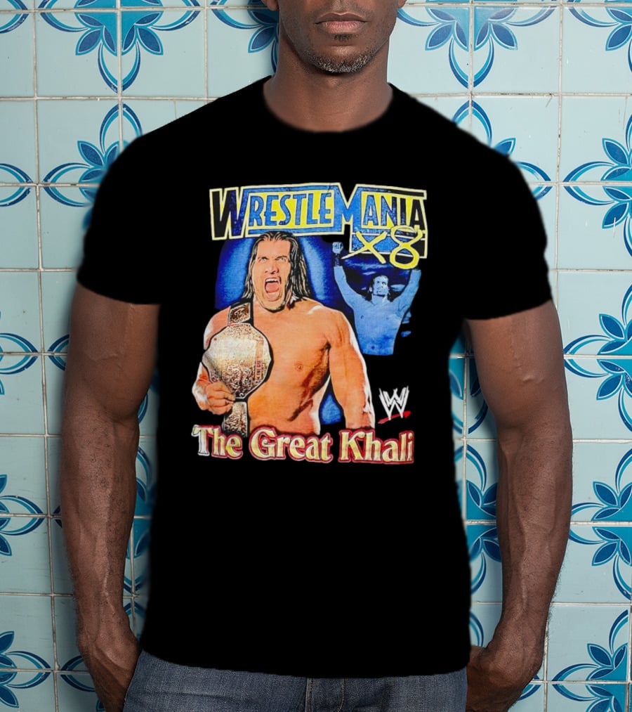 WrestleMania X8 The Great Khali WWE Champion Iconic T-Shirt