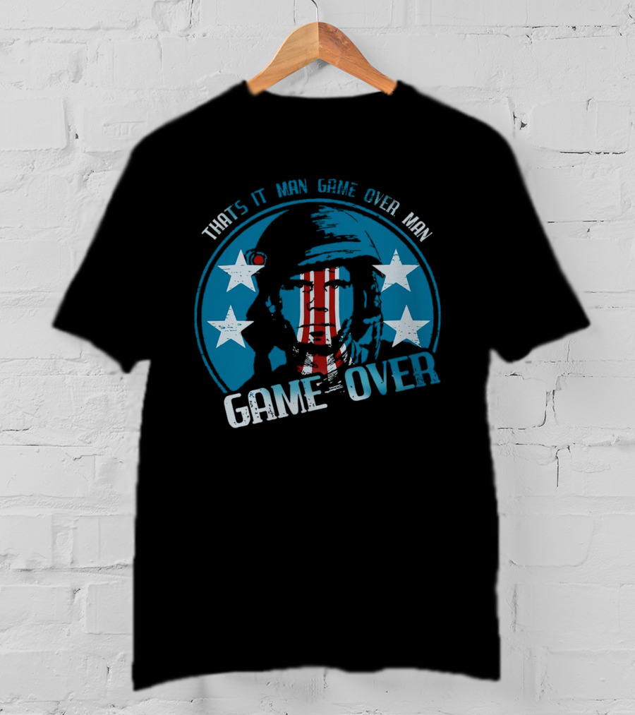 Bill Paxton That’s It Man Game Over Man Stars Helmet Circle Game Over T-Shirt