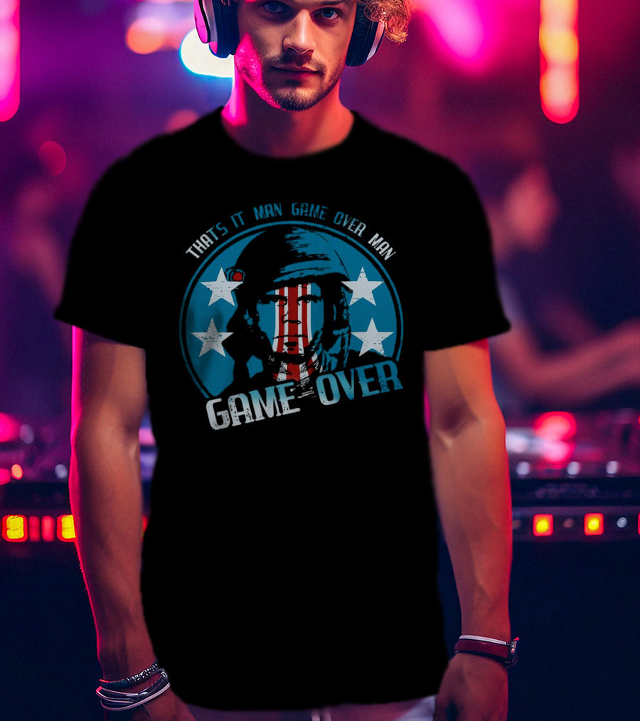 Bill Paxton That’s It Man Game Over Man Stars Helmet Circle Game Over T-Shirt