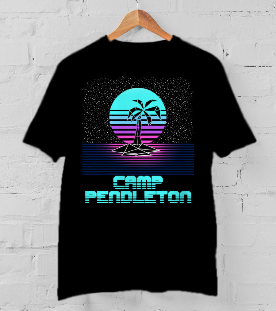 Camp Pendleton Vintage 80s Palm Tree Souvenir Retro Sunset T-Shirt