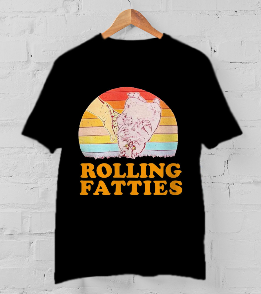 Cat Rolling Fatties Retro Vibes T-Shirt